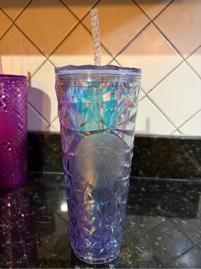 Starbucks Iridescent Prism Tumbler - Purple/Teal LIMITED EDITION RARE SIREN